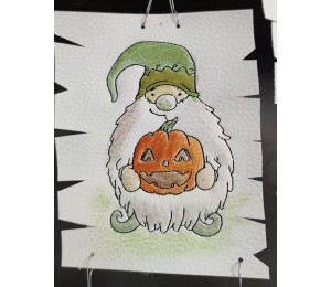 Stickdatei - Halloween Gnome 1 Kürbislaterne